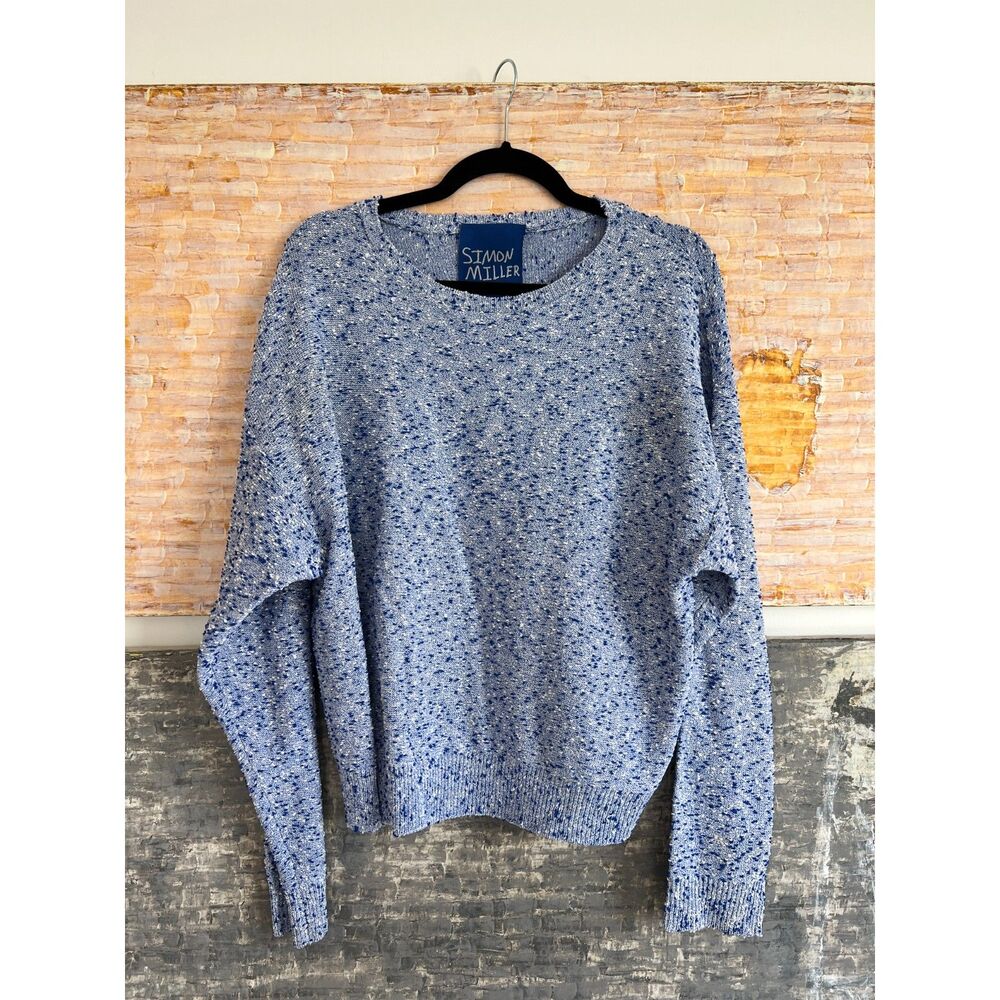 Simon Miller Textured Blue & White Sweater